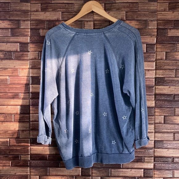 Womens P.J.Salvage Star Washed Sweatshirt Large - Picture 3 of 9